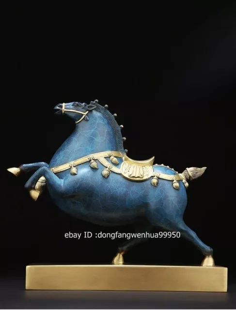 Folk Feng Shui Copper Bronze Brass Zodiac Horse Tang Horse Running Success Horse