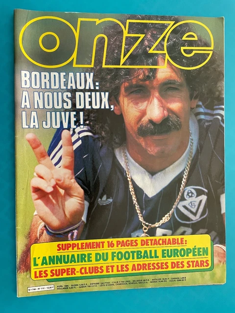 MAGAZINE ONZE MONDIAL N°3 Avril 89 PLATINI, CANTONA, BRESIL, Klaus