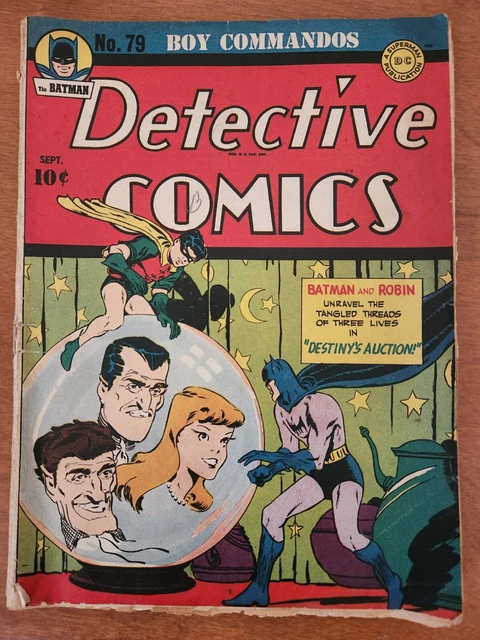 DETECTIVE COMICS #79 SOLID Batman Roboin ESTATE FIND DC Golden Age Comic