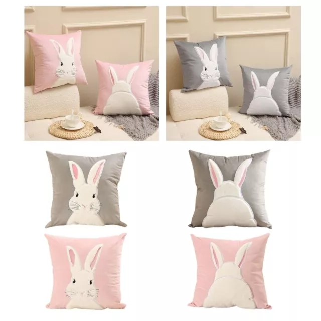 Easter Rabbit Pillow Cover for Sofa Bedroom Home Decorations Luxury Cushion Case 3