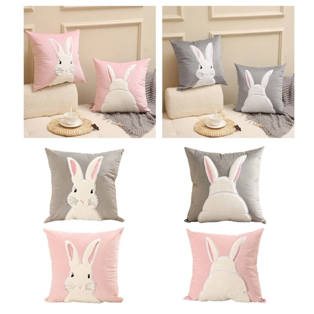 Easter Rabbit Pillow Cover for Sofa Bedroom Home Decorations Luxury Cushion Case 3