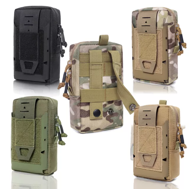 Tactical Military Cell Phone EDC Molle Pouch Belt Waist Fanny Bags Pack Pocket