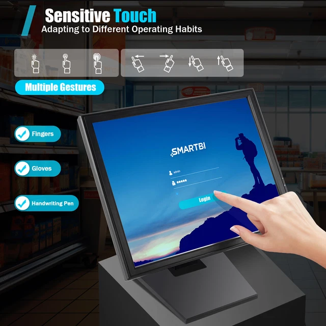 17 Zoll Touchscreen-Monitor Für Kassensystem (POS) – USB/VGA, 4:3, LED, 1280x1024