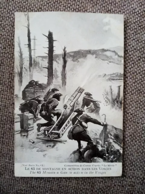 Military Cpa Le 65 De Montagne In Action In The Vosges