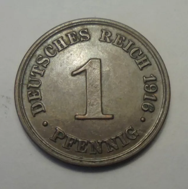 Deutsches Reich,  1 Pfennig 1916  G    Erhaltung