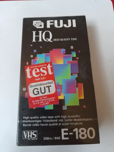 VHS Videokassetten E 180 Min - Leer NEU & OVP - Fuji HQ High Quality Tape