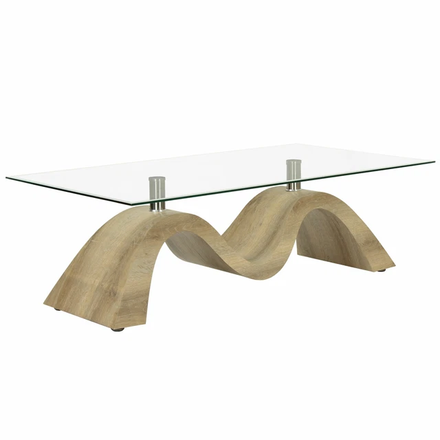 Tavolino INFINITO Totò Piccinni - Piano Vetro Temperato A Goccia, Base Bianca - Foto 11