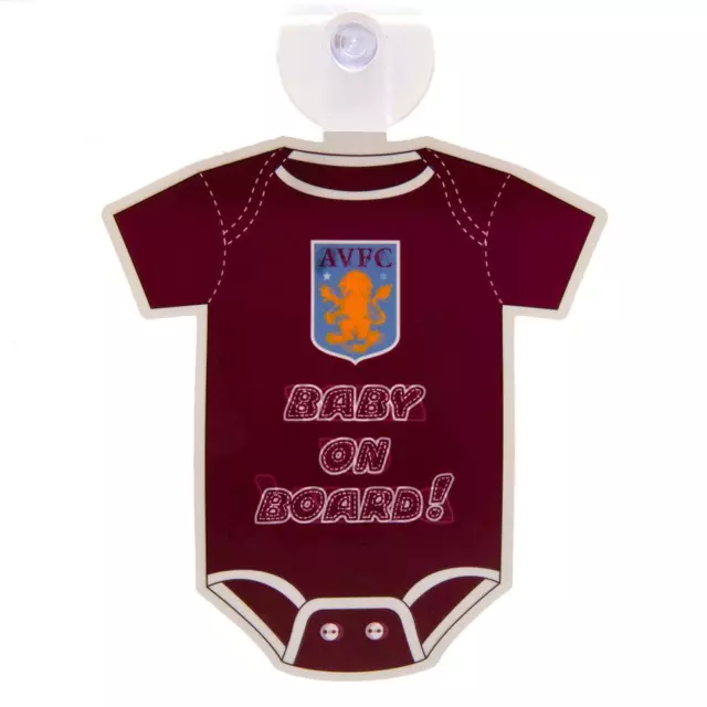 Aston Villa FC - Schild "Baby On Board", Wappen (TA9018)