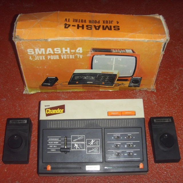 Console Pong Vintage Atari - Avec Jeux Submarine Attack Et Racing Car - Fonctionnelle