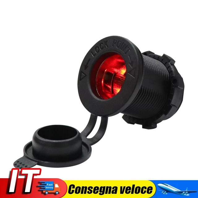 Presa Accendisigari 12-24V Per Auto E Moto - Adattatore Femmina, Materiale ABS E Metall - Foto 3