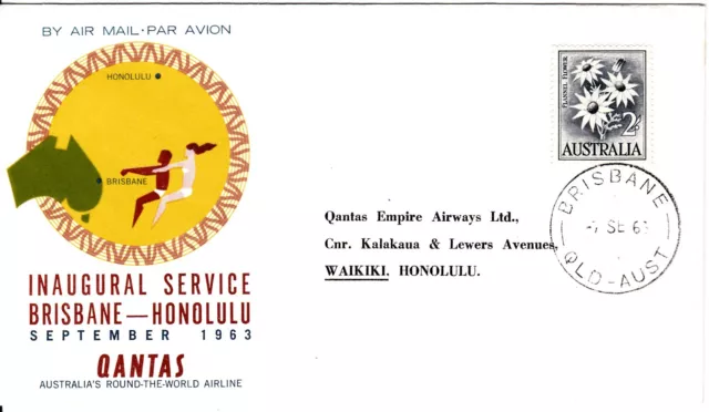 1963  QANTAS  Inauguaral Flight Brisbane to Waikiki