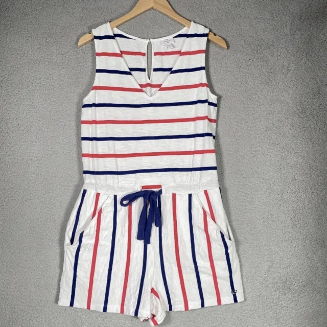 Vineyard Vines Romper Womens small Red White Blue 4th July beachy coverup