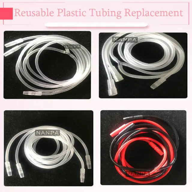 Tubo de plástico reutilizable de reemplazo de tubo para aspiradora máquina de copa de pecho