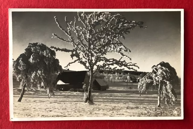 frühe Walter Hahn Foto AK Nr. 762 Erzgebirge Winteransicht Prägestempel ( 109552