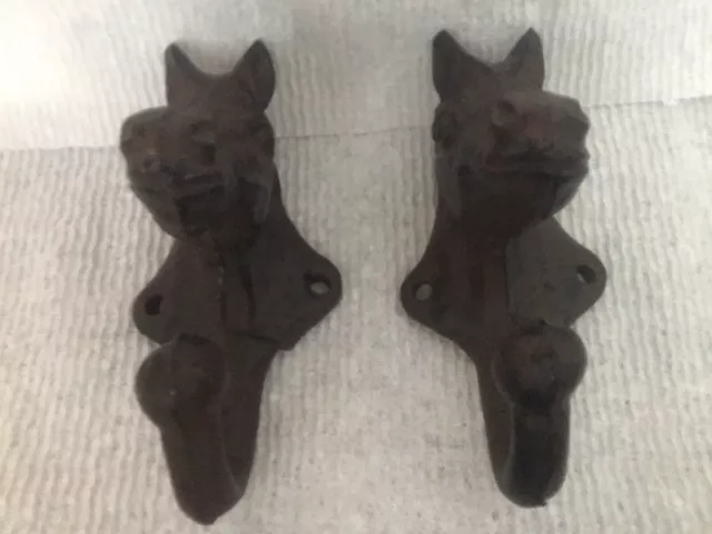Cast Iron Horse Wall Mount Coat Tack Hook Western Farmhouse Barn Decor Hanger