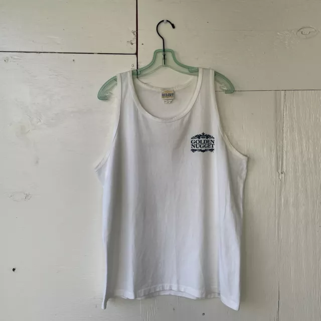 Vtg Golden Nugget Casino Tank Top Promo Shirt Single Stitch Made in USA Size L Vtg Golden Nugget Casino Tank Top Promo Shirt Single Stitch Made in USA Size L