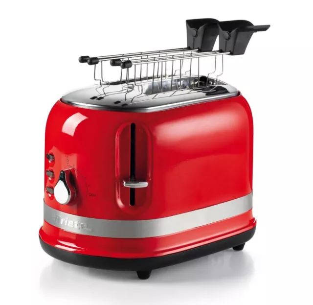 Ariete Moderne Rouge 149 Grille-Pain 815 Watt 6 Niveaux De Grillage 2 Tranches