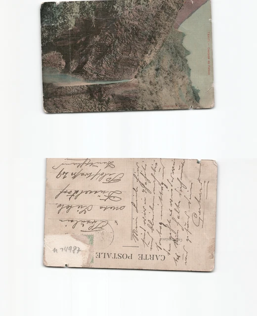 (n14987)   TAHITI 1910  Wasserfall Fataua Anfahrt Ostasien Bes. SMS Emden,