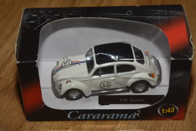 Cararama Diecast Racing VW Volkswagen Beetle  Boxed Scale 1:43