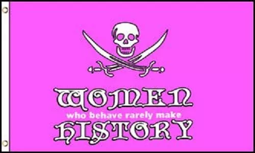 3'x5' Jolly Roger Women History Flag Pirate Girl Power Skull Crossbones Pink 3X5