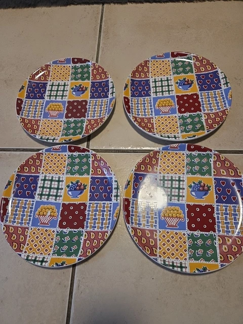 Lot De 4 Assiettes à Dessert Fragonard, Bleu Et Doré, En Verre, Neuves Sous Emballage