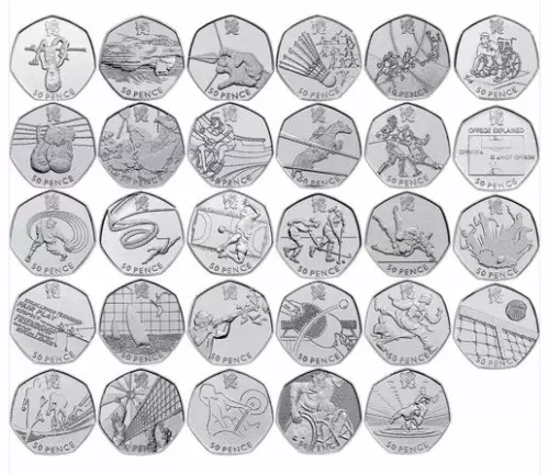 Various Uk Gb London 2012 Olympic 50P Fifty Pence Coins - Select From List 2011