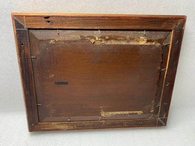 ancien tableau  huile sur bois  signée