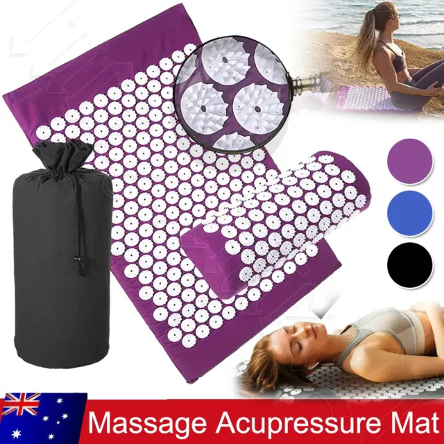 Massage Acupressure Mat Yoga Shakti Sit Lying Mats Cut Pain Stress Soreness NEW