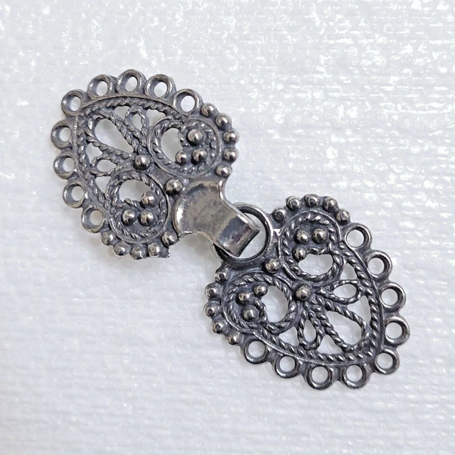 Gancho cárdigan noruego 64 mm broche de lata de metal adornado sujetador rana costura artesanías