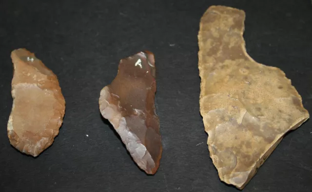 6 Egyptian Faiyum Predynastic Flint Flaked Hand Stone Tools 7400-6400 BC #19 2
