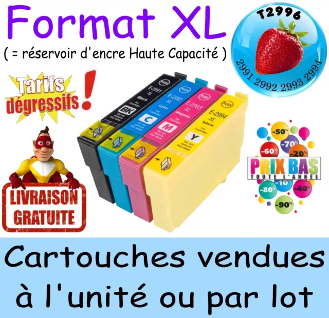 Cartouches génériques 2991 2992 2993 2994 XL - Encres non OEM imprimantes EPSON