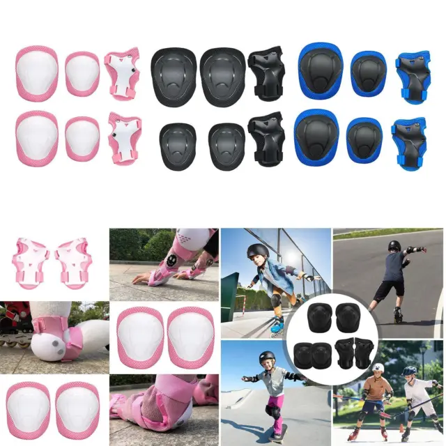 Kids Rollerblade Safety Protective Gear Adjustable Knee Elbow Wrist Pad