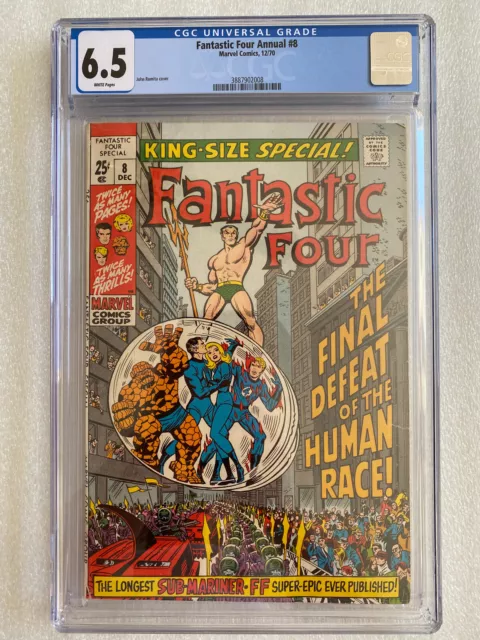 Fantastic Four Annual #8 CGC 6.5 White Pages 1970 - Sub-Mariner