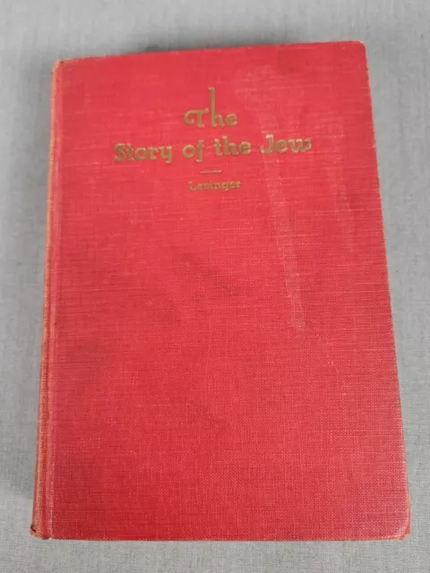 The Story of the Jew For Young People by Elma Levinger 7th Printing 1933 HC FAIR