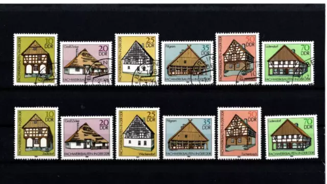 DDR 1981   Nr. 2623 - 2628 -  Fachwerkbauten - Postfrisch + Gestempelt