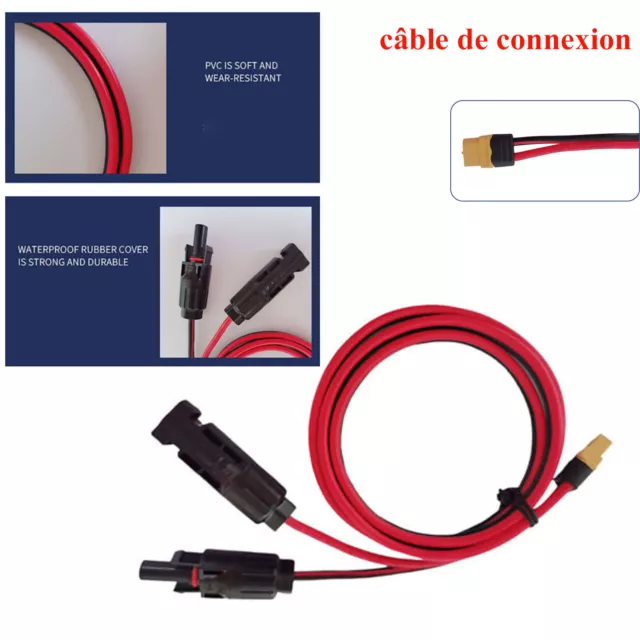 XT60 Série Femelle À Panneau Solaire Câble de Connexion Câble de Recharge