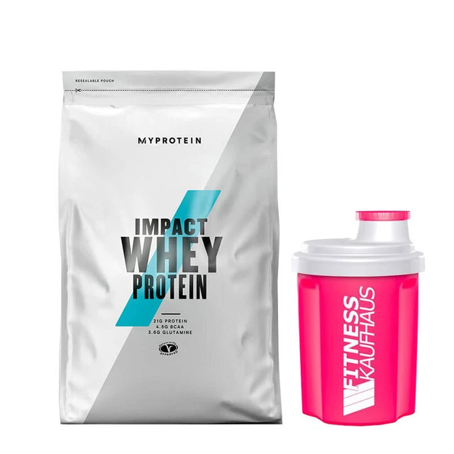 Myprotein Impact Whey Protein 1000g Eiweiss Geschmack wählbar + Ladyline Shaker
