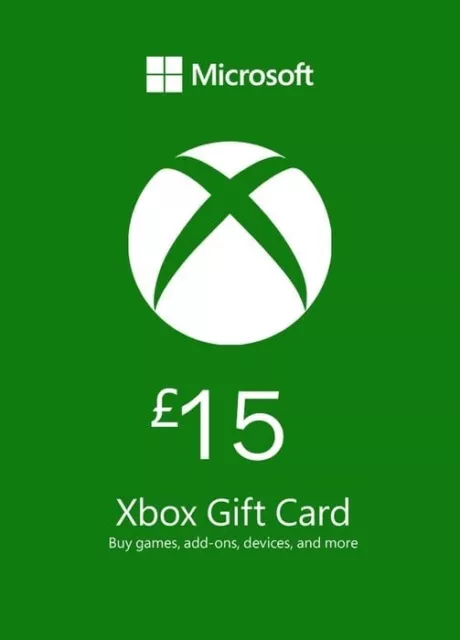 Microsoft Xbox Live £15 GBP UK Gift Card For Xbox 360 / One / Series X-S
