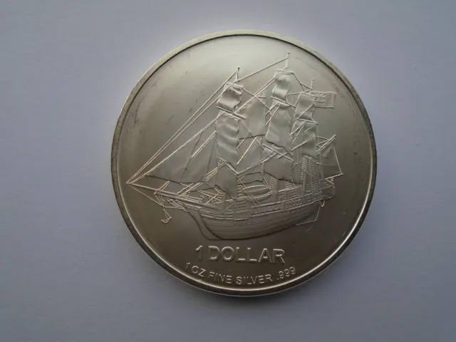 2013 Cook Islands The Bounty 1 ounce Silver Coin