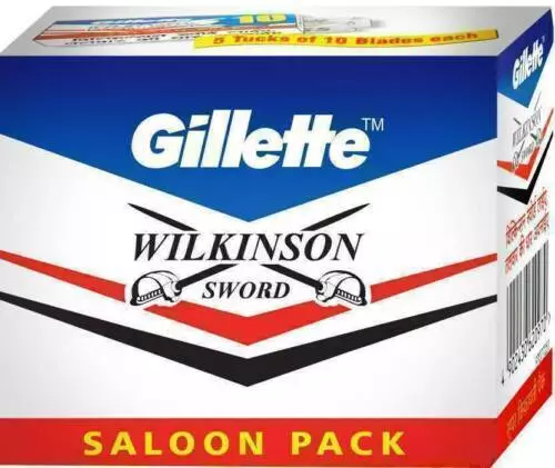 50 cuchillas de afeitar de doble filo espada Gillette Wilkinson