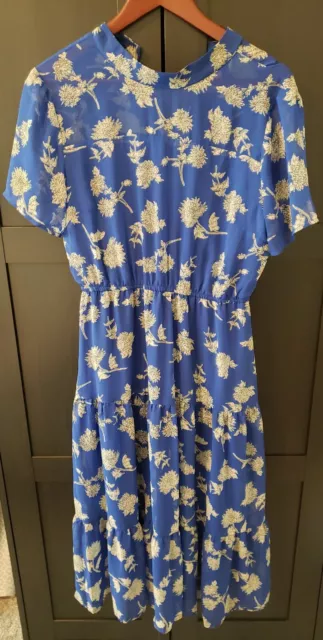 NWOT Lulu's Women Blue Floral Maxi Dress Size Medium