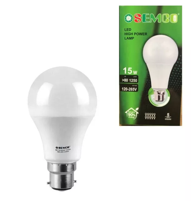 15W = 150w LED HIGH POWER Lamp COOL WHITE B22 BAYONET Cap LIGHT BULB Energy Save