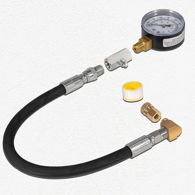 TU-15 Diesel Compression Tester, Fuel Pressure Test Tool, 0-1000 PSI, 0-70 bar