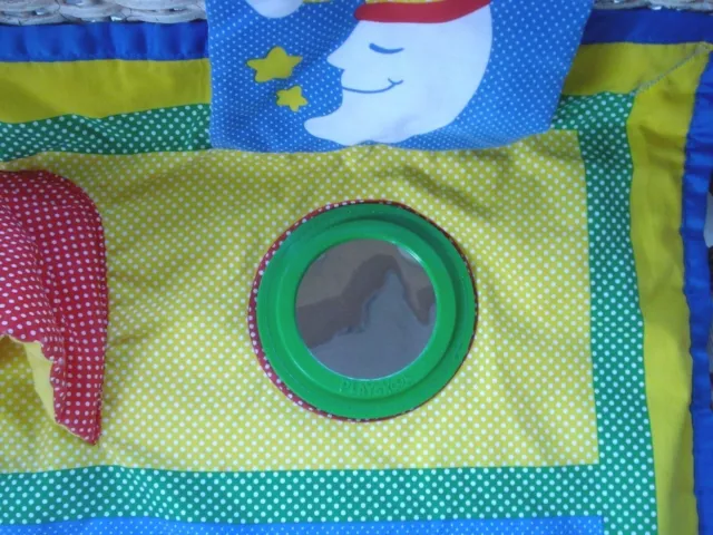 Vintage Playskool Fold N Go Infant Activity Play Mat Quilt Mirror