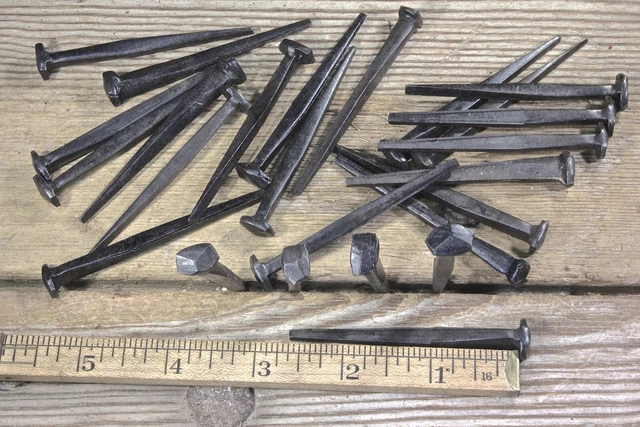2 1/2" Rose head 10 nails antique square wrought iron Spikes Decorative 2.5"