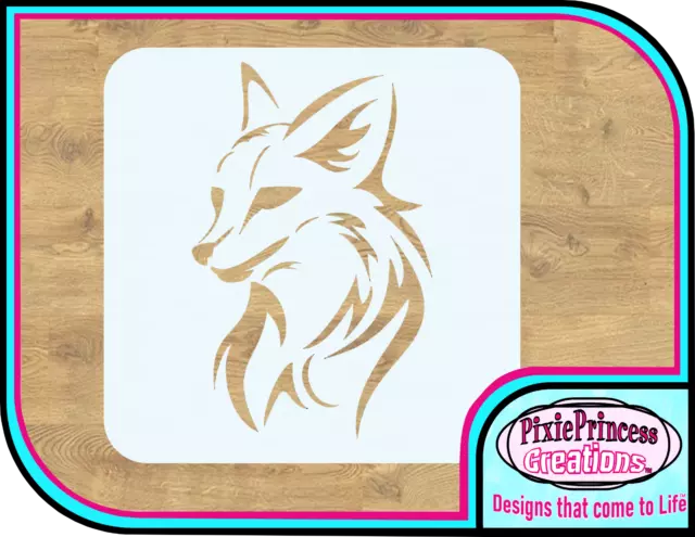 Fox Animal Pattern B Mylar 190 Stencil Reusable Airbrush Paint Craft Template