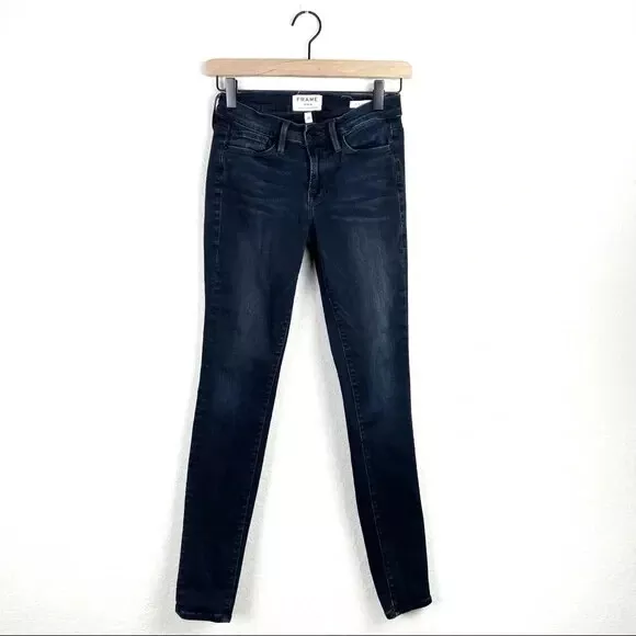 NWT FRAME Le Skinny de Jeanne Crop in Fayette  Stretch Ankle Jeans 25
