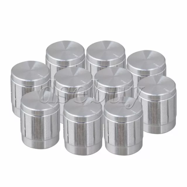 10 PCS Silver Volume Control Rotary Knobs Exquisite Diameter 6mm