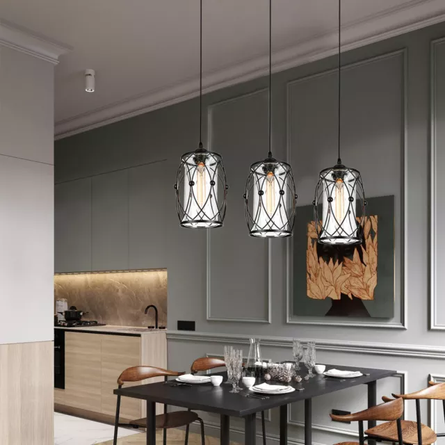 Industrial Hanging Lamp Plug in Pendant Light Dining Room Fixture Chandelier 60W