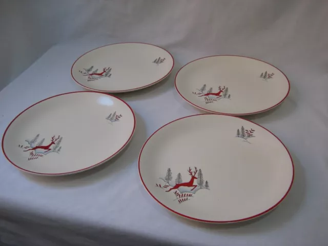 Crown Devon Fieldings Stockholm 9" Lunch Plates x 4